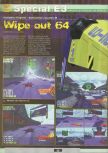 Scan of the preview of WipeOut 64 published in the magazine Ultra 64 1, page 1