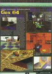 Scan of the preview of Gex 64: Enter the Gecko published in the magazine Ultra 64 1, page 1