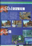 Scan of the preview of Sim City 64 published in the magazine Ultra 64 1, page 57