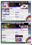 Scan du test de Olympic Hockey Nagano '98 paru dans le magazine Nintendo Power 105, page 1