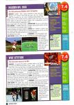 Scan of the review of Madden NFL 2000 published in the magazine Nintendo Power 124, page 1