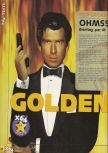 Scan of the review of Goldeneye 007 published in the magazine X64 03, page 1
