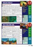Scan of the review of Rally Challenge 2000 published in the magazine Nintendo Power 130, page 1