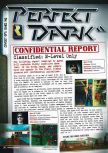 Scan de la preview de Perfect Dark paru dans le magazine Nintendo Power 130, page 1