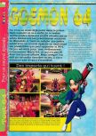 Scan of the review of Mystical Ninja Starring Goemon published in the magazine Gameplay 64 02, page 1