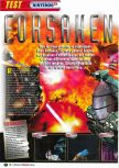 Scan du test de Forsaken paru dans le magazine Le Magazine Officiel Nintendo 06, page 1