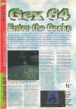 Scan du test de Gex 64: Enter the Gecko paru dans le magazine Gameplay 64 09, page 1