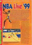 Scan du test de NBA Live 99 paru dans le magazine Gameplay 64 11, page 1