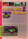Scan of the review of Mystical Ninja 2 published in the magazine Gameplay 64 16, page 1