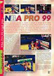 Scan of the review of NBA Pro 99 published in the magazine Gameplay 64 16, page 1