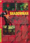 Scan of the review of Shadow Man published in the magazine Gameplay 64 18, page 1