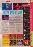 Scan of the review of Milo's Astro Lanes published in the magazine Gameplay 64 18, page 1