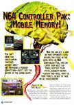 Scan de l'article N64 Controller Pak : Mobile Memory paru dans le magazine Nintendo Power 93, page 1