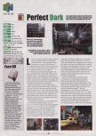 Scan of the preview of Perfect Dark published in the magazine Electronic Gaming Monthly 121, page 1