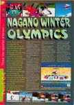 Scan of the review of Nagano Winter Olympics 98 published in the magazine Gameplay 64 04, page 1