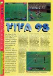 Scan of the review of FIFA 98: Road to the World Cup published in the magazine Gameplay 64 04, page 1