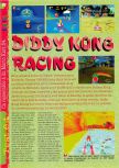 Scan of the review of Diddy Kong Racing published in the magazine Gameplay 64 04, page 1