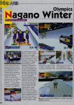 Scan of the preview of Nagano Winter Olympics 98 published in the magazine Consoles News 18, page 1