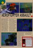 Scan of the review of Aero Fighters Assault published in the magazine Consoles News 18, page 1