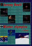 Scan of the preview of Nagano Winter Olympics 98 published in the magazine Consoles News 14, page 1