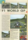 Scan of the review of F-1 World Grand Prix published in the magazine Consoles News 25, page 1