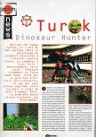Scan of the preview of Turok: Dinosaur Hunter published in the magazine Joypad 057, page 1