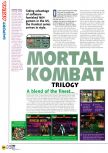 Scan of the review of Mortal Kombat Trilogy published in the magazine N64 01, page 1