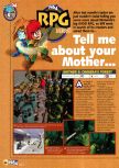 Scan of the preview of Earthbound 64 published in the magazine N64 02, page 1