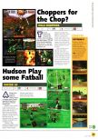 Scan of the preview of Chopper Attack published in the magazine N64 03, page 1