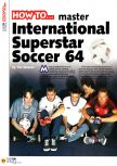 Scan of the walkthrough of International Superstar Soccer 64 published in the magazine N64 04, page 1