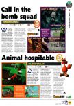 Scan of the preview of Bomberman 64 published in the magazine N64 05, page 1