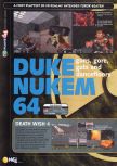 Scan of the preview of Duke Nukem 64 published in the magazine N64 06, page 1