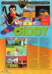 Scan of the preview of Diddy Kong Racing published in the magazine N64 07, page 3