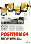 Scan of the review of F1 Pole Position 64 published in the magazine N64 07, page 2