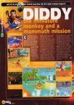 Scan of the preview of Diddy Kong Racing published in the magazine N64 09, page 1