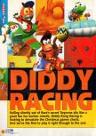 Scan of the review of Diddy Kong Racing published in the magazine N64 10, page 1