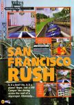 Scan of the review of San Francisco Rush published in the magazine N64 11, page 1