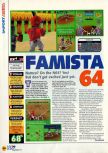 Scan of the review of Famista 64 published in the magazine N64 11, page 1