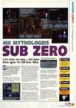 Scan of the review of Mortal Kombat Mythologies: Sub-Zero published in the magazine N64 11, page 1