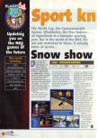Scan of the preview of 1080 Snowboarding published in the magazine N64 12, page 1