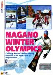 Scan of the review of Nagano Winter Olympics 98 published in the magazine N64 12, page 1