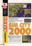 Scan of the review of SimCity 2000 published in the magazine N64 13, page 1