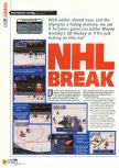 Scan of the review of NHL Breakaway 98 published in the magazine N64 14, page 1