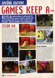 Scan of the preview of The Legend Of Zelda: Ocarina Of Time published in the magazine Nintendo Official Magazine 54, page 11