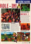 Scan of the preview of Earthbound 64 published in the magazine Nintendo Official Magazine 54, page 3