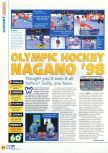 Scan du test de Olympic Hockey Nagano '98 paru dans le magazine N64 15, page 1