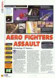 Scan of the review of Aero Fighters Assault published in the magazine N64 16, page 1