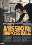 Scan of the review of Mission: Impossible published in the magazine N64 19, page 1