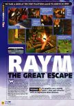 Scan of the preview of Rayman 2: The Great Escape published in the magazine N64 22, page 1