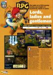 Scan of the preview of Ogre Battle 64: Person of Lordly Caliber published in the magazine N64 22, page 1